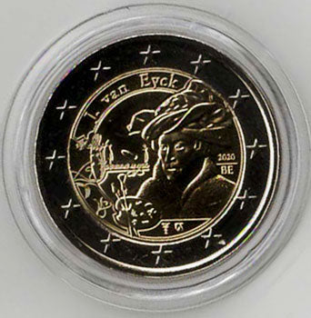 2 Euro Gedenkmünze Belgien 2020 - Jan Van Eyck