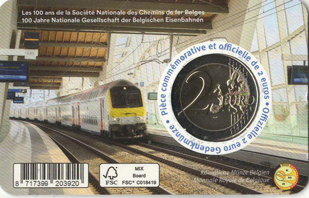2 Euro Belgien 2026 - Belgische Staatsbahn (SCNB) Coincard NL