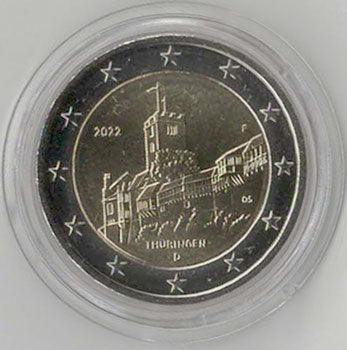 2 Euro Gedenkmünze Deutschland 2022 - Wartburg