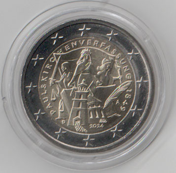 2 Euro Gedenkmünze Deutschland 2024 - Paulskirchenverfassung