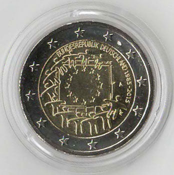 2 Euro Gedenkmünze Deutschland 30 Jahre Europaflagge