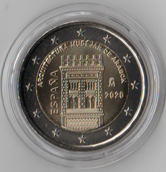 2 Euro Gedenkmünze Spanien 2020 - Aragon