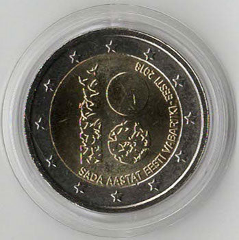 2 Euro Gedenkmünze Estland 2018 - Republik