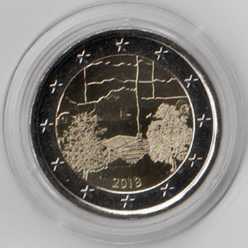 2 Euro Gedenkmünze Finnland 2018 - Sauna