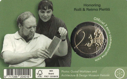 2 Euro Gedenkmünze Finnland 2026 Coincard - Raili + Reima Pietilä