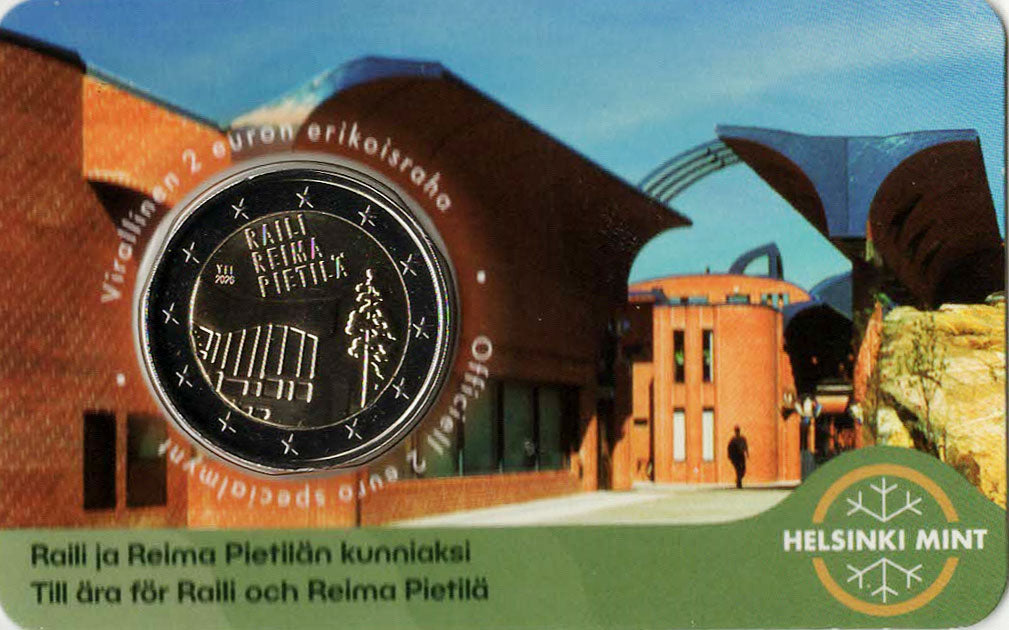 2 Euro Gedenkmünze Finnland 2026 Coincard - Raili + Reima Pietilä