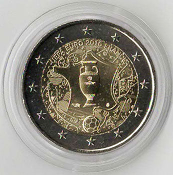2 Euro Gedenkmünze Frankreich 2016 - Fussball
