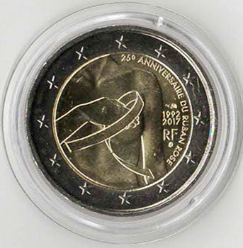 2 Euro Gedenkmünze Frankreich 2017 - Brustkrebs