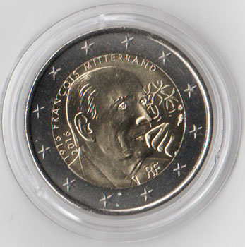 2 Euro Gedenkmünze Frankreich 2016 - Mitterrand