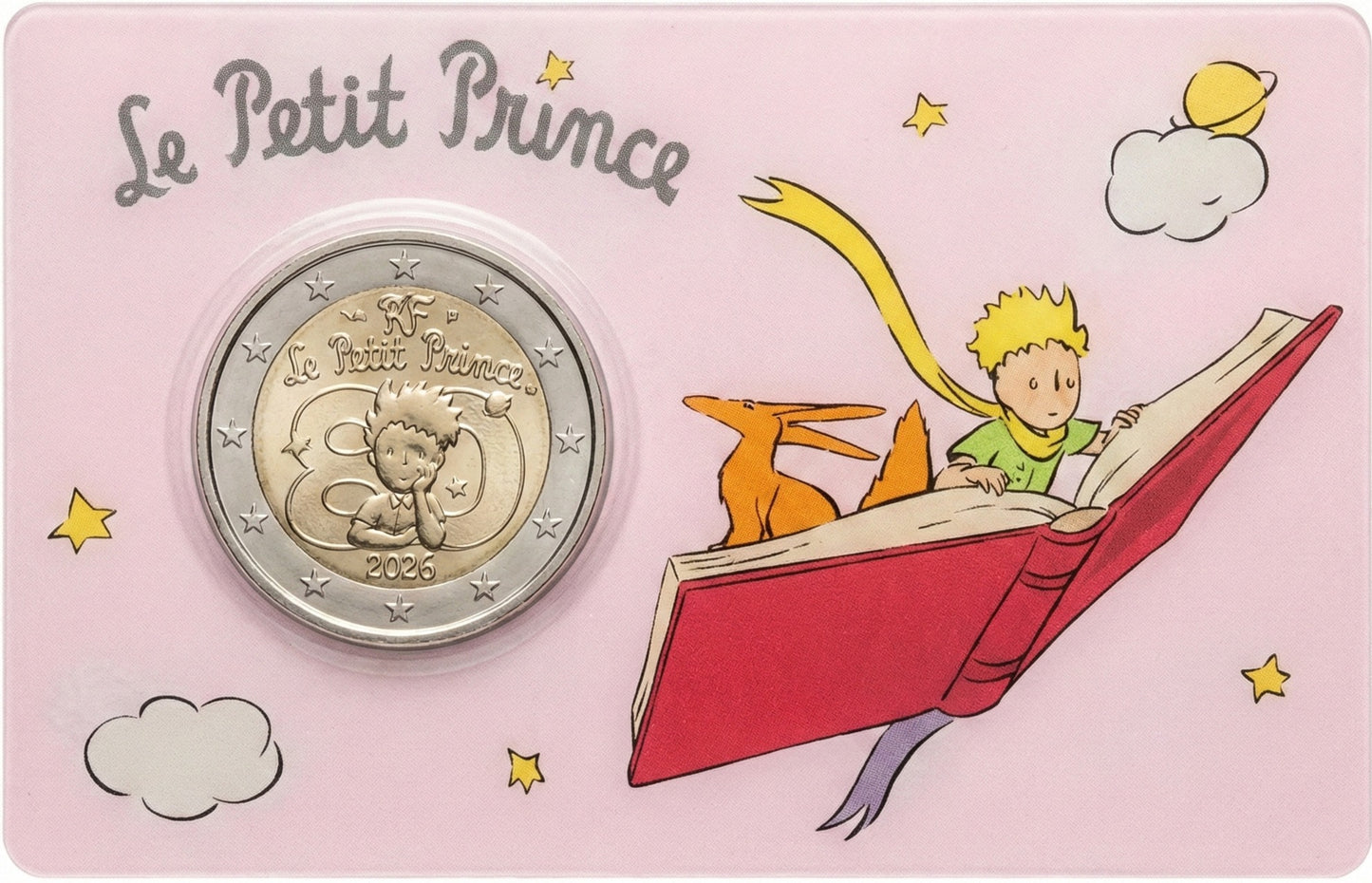 2 Euro Frankreich Gedenkmünze 2026 Coincard Der Kleine Prinz