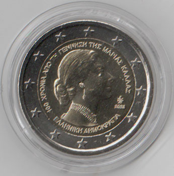 2 Euro Gedenkmünze Griechenland 2023 - Callas