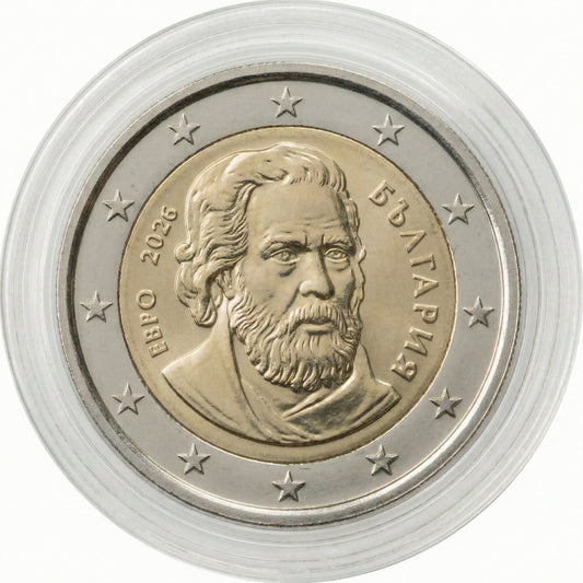 2 Euro Kursmünze Bulgarien 2026 - Paissi von Hilandar