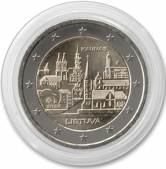 2 Euro Gedenkmünze Litauen 2026 - Kaunas