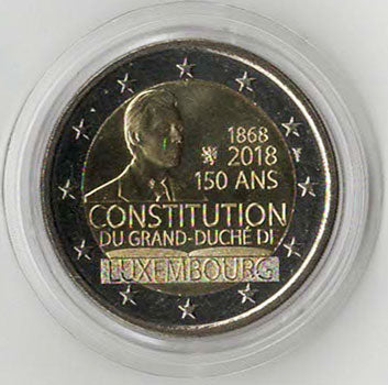 2 Euro Gedenkmünze Luxemburg 2018 - Verfassung