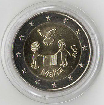 2 Euro Gedenkmünze Malta 2017 - Frieden