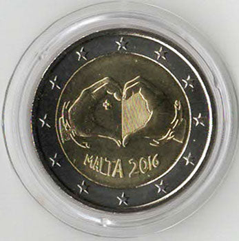 2 Euro Gedenkmünze Malta 2016 - Liebe