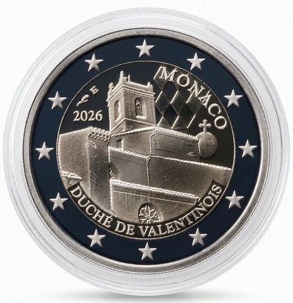 2 Euro Gedenkmünze Monaco 2026 - Herzogtum Valentinois - PP