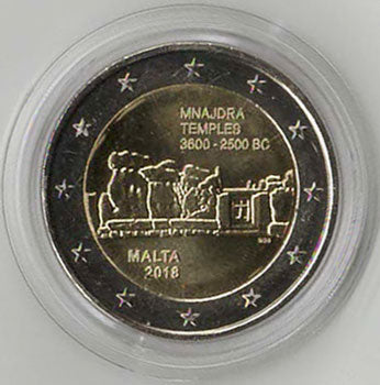 2 Euro Gedenkmünze Malta 2018 - Mnajdra