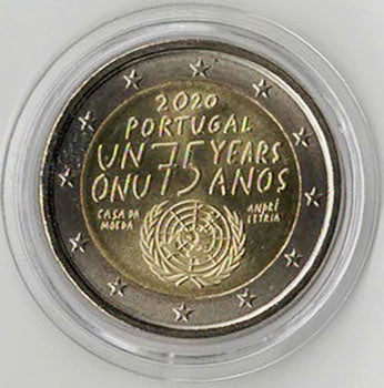 2 Euro Gedenkmünze Portugal 2020 - Vereinte Nationen