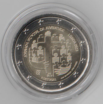 2 Euro Gedenkmünze Portugal 2023 - Weltjugendtag