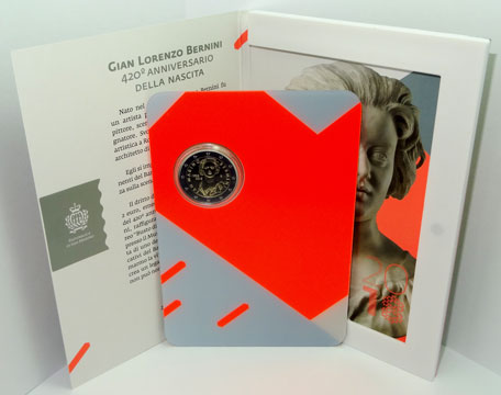 2 Euro Gedenkmünze San Marino 2018 - Bernini