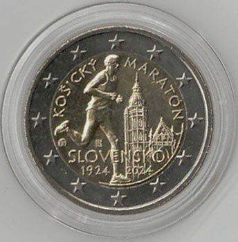2 Euro Gedenkmünze Slowakei 2024 - Marathon