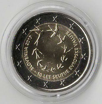 2 Euro Gedenkmünze Slowenien 2017 - 10 Jahre Euro