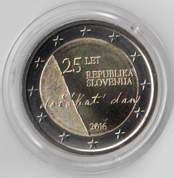 2 Euro Gedenkmünze Slowenien 2016 - Unabhängigkeit