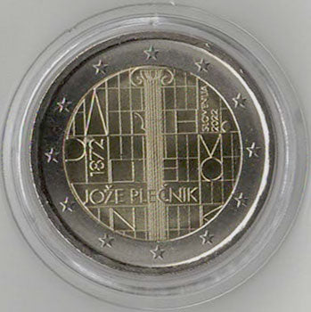 2 Euro Gedenkmünze Slowenien 2022 - Plecnik