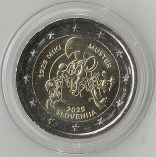 2 Euro Gedenkmünze Slowenien 2025 - Miki Muster