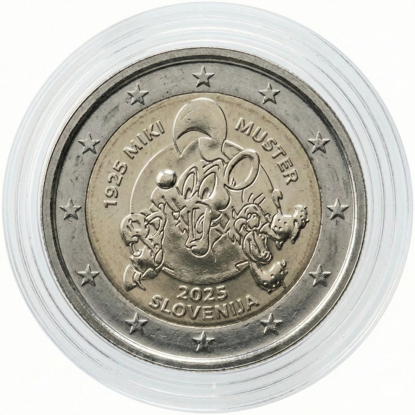 2 Euro Gedenkmünze Slowenien 2025 Miki Muster