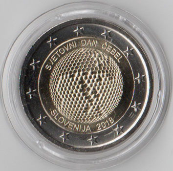2 Euro Gedenkmünze Slowenien 2018 - Weltbienentag