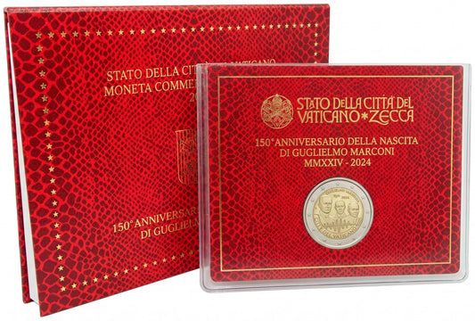 2 Euro Gedenkmünze Vatikan 2024 - Marconi