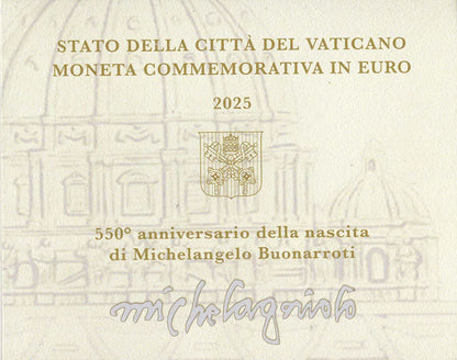 2 Euro Gedenkmünze Vatikan 2025 - Michelangelo