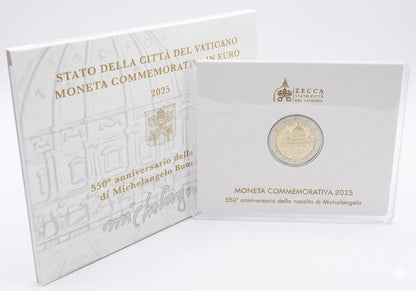 2 Euro Gedenkmünze Vatikan 2025 - Michelangelo