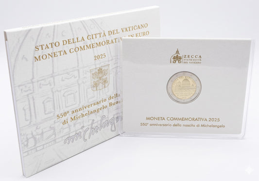 2 Euro Gedenkmünze Vatikan 2025 - Michelangelo