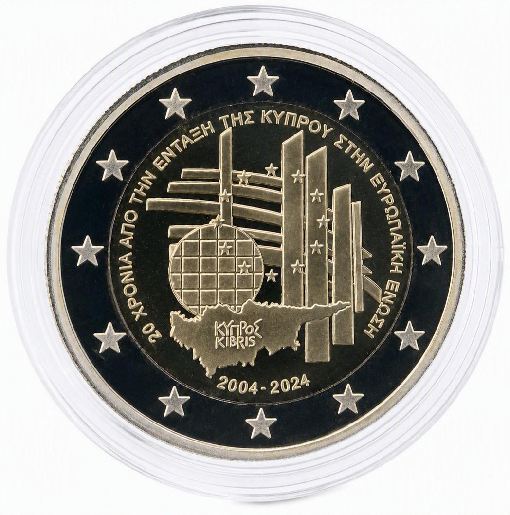 2 Euro Gedenkmünze Zypern 2024 PP - EU-Beitritt