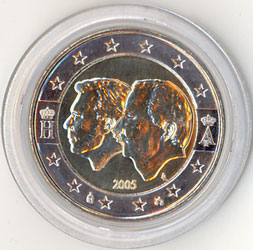 2 Euro Gedenkmünze Belgien 2005 - Ökonomische Union