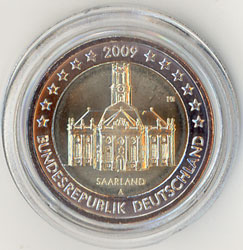 2 Euro Gedenkmünze Deutschland 2009 - Ludwigskirche Saarbrücken