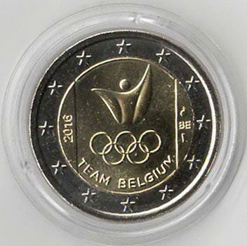 2 Euro Gedenkmünze Belgien 2016 - Olympische Spiele