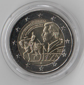 2 Euro Gedenkmünze Luxemburg 2024 - Guillaume II