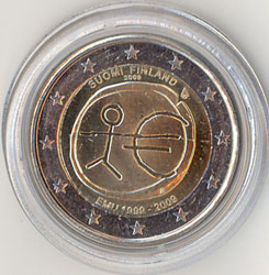 2 Euro Gedenkmünze Finnland 10 Jahre Euro 2009
