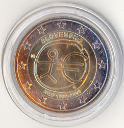 2 Euro Gedenkmünze Slowakei 10 Jahre Euro 2009