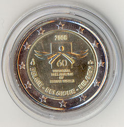 2 Euro Gedenkmünze Belgien 2008 - 60. Jahrestag Menschenrechte