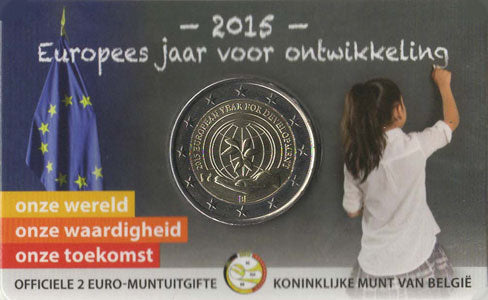 2 Euro Gedenkmünze Belgien 2015 Coincard - Entwicklung