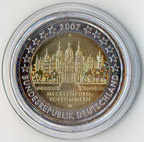 2 Euro Gedenkmünze Deutschland 2007 - Schweriner Schloss