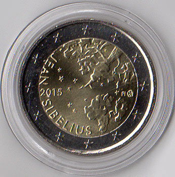 2 Euro Gedenkmünze Finnland 2015 - Sibelius