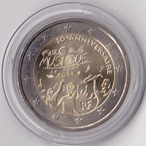 2 Euro Gedenkmünze Frankreich 2011 - Musique