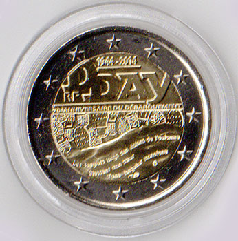 2 Euro Gedenkmünze Frankreich 2014 - D-Day