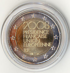 2 Euro Gedenkmünze Frankreich 2008 - EU Ratspräsidentschaft